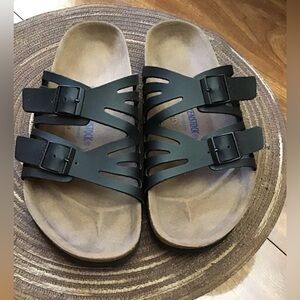 Birkenstock Women’s Granada Footbed Sandal Black Size 39 (8 - 8.5)